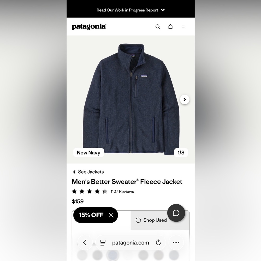 Patagonia Men's Better Sweater Fleece Jacket - Navy